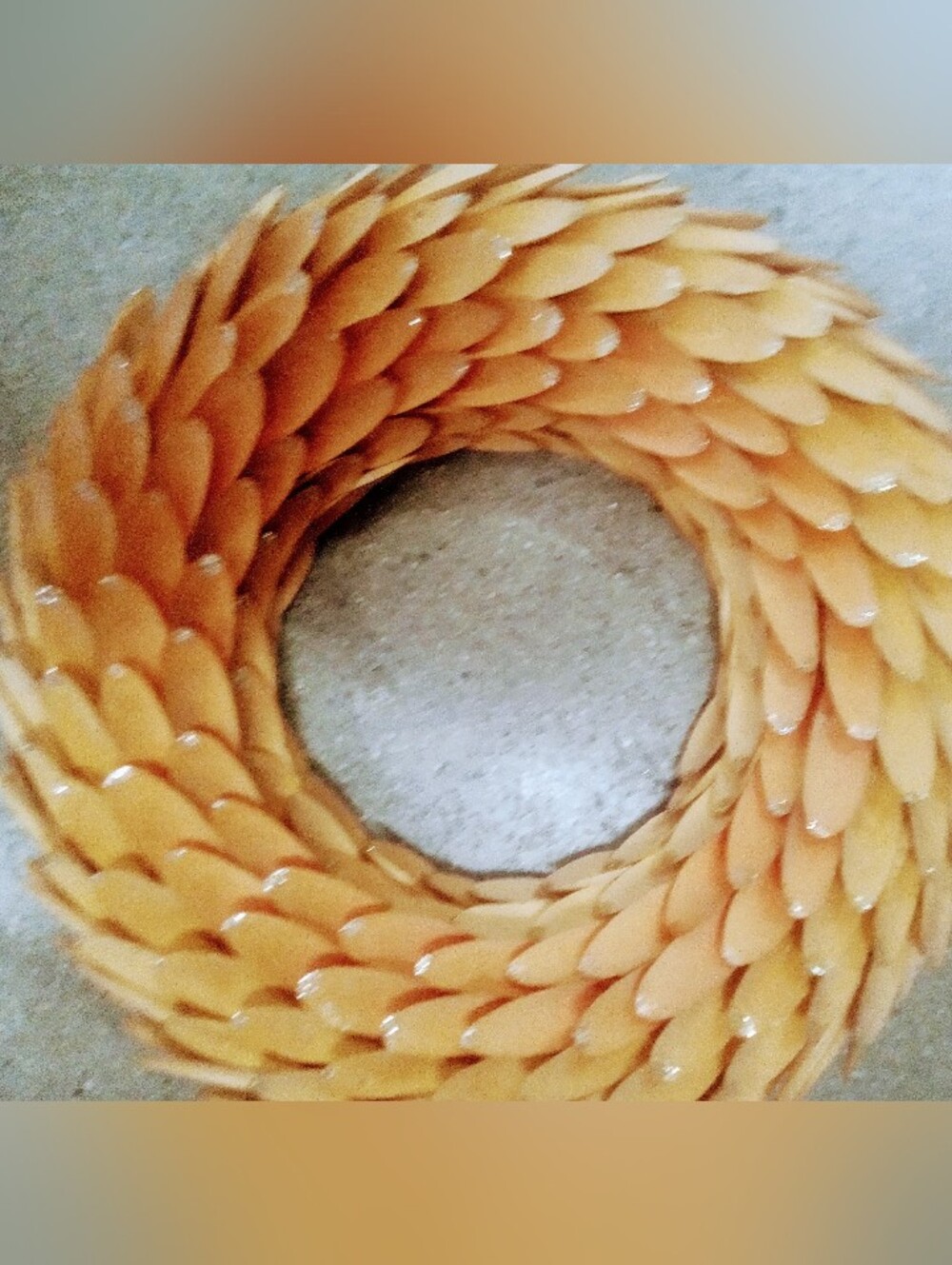 Wood Chip Rustic/Scandanavian Style Wreath  18"
